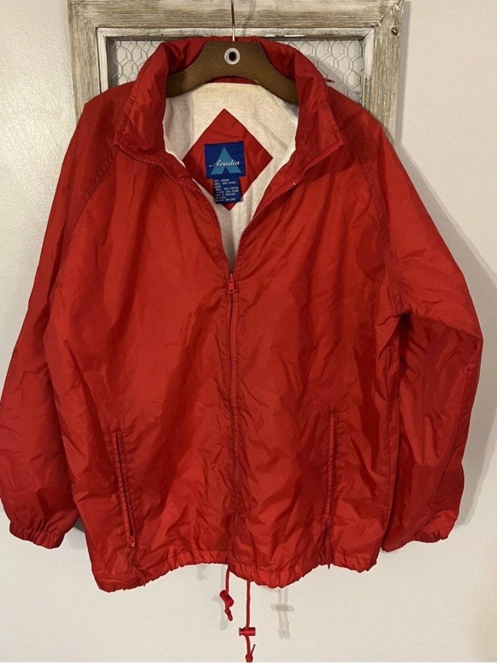 Arcadia Red Windbreaker Jacket